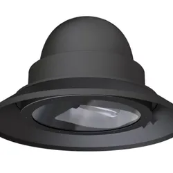 628 lampara pressofusione alluminio ottica asimmetrica scarica