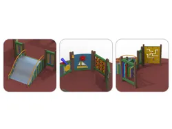 Combi Barchetta con pannelli sensoriali e scivolo