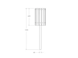 Papelera de STRONGPLAST o madera - Vista frontal
