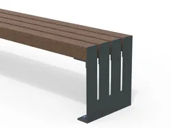 Modern Bench with Backrest Detail