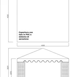 gazebo strongplast plet telo pvc frontale esterno