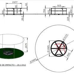 Giostra girevole adatta anche per disabili misure