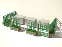 Paneele für Wertstoffinsel, Modell Cremona