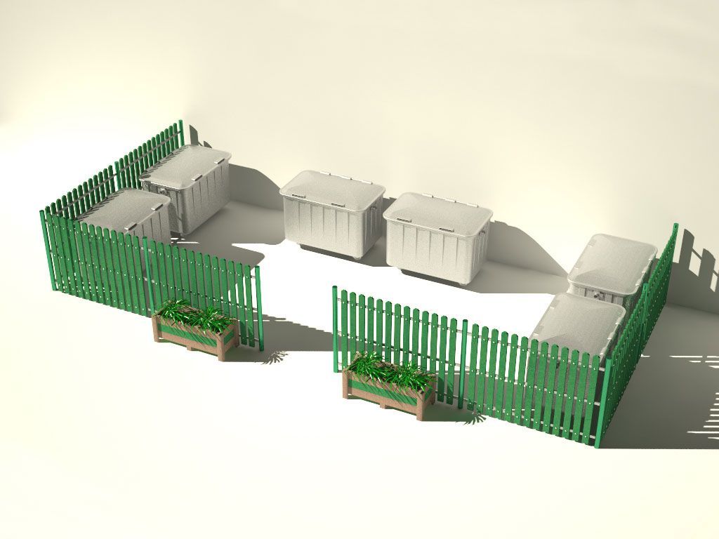 Pannello standard isola ecologica simulazione