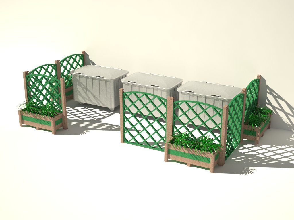 Pannello con cancelletto per Isola ecologica modello Venezia