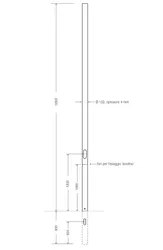 Dimensiones del poste solar
