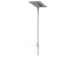 Poste solar 300W detalle de cabezal fotovoltaico
