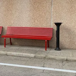 panchina Milano Rossa posacenere classic esterno