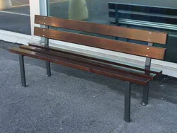 panchina classica legno acciaio valencia foto