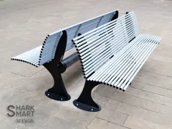 panchina shark e shark smart acciaio verniciato arredo urbano 1