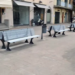 panchina shark e shark smart acciaio verniciato arredo urbano 4