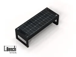 panchina smart L bench con fotovoltaico energia solare usb wireless charger 3