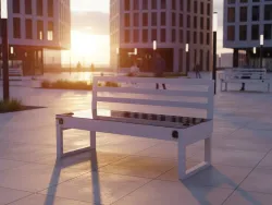 panchina smart L bench con schienale foto2