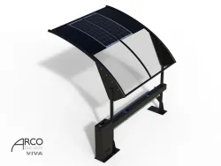 Pensilina arco smart con panchina misure
