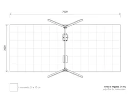 Dimensiones del columpio mixto de dos plazas en plástico reciclado