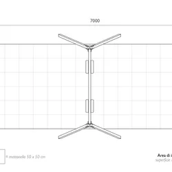 Columpios en plastico recyclado dos sentado normal plano de seguridad