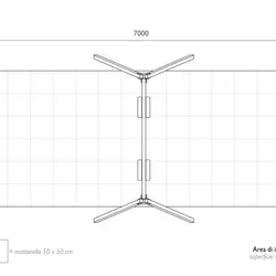 pianta di sicurezza altalena sedute piane strongplast trave acciaio cod 7101