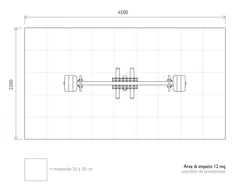 Dimensões do balancé de plástico reciclado