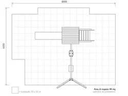 pianta sicurezza castello con altalena strongplast cod 7033