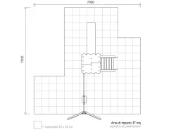 pianta sicurezza torre scivolo altalena strongplast polietilene cod 7060