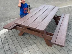 tavolo picnic baby standard strongplast plastica riciclata foto 2