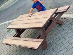 kinder picknicktisch standard strongplast recycelter kunststoff foto