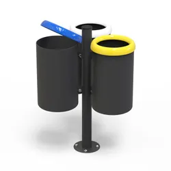 trespolo 3 cestino differenziata classico aperto