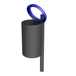 trespolo singolo cestino differenziata classico aperto infissione