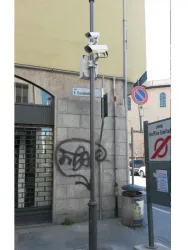 Palo video sorveglianza due telecamere