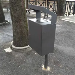 cestino deizioni canine acciaio raccolta rifiuti cani foto2