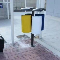 cestino quadruplo differenziata esterno posacenere isola ecologica