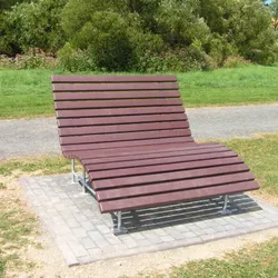 chaise loungue giardino recycled plasitcs strongplast frontale