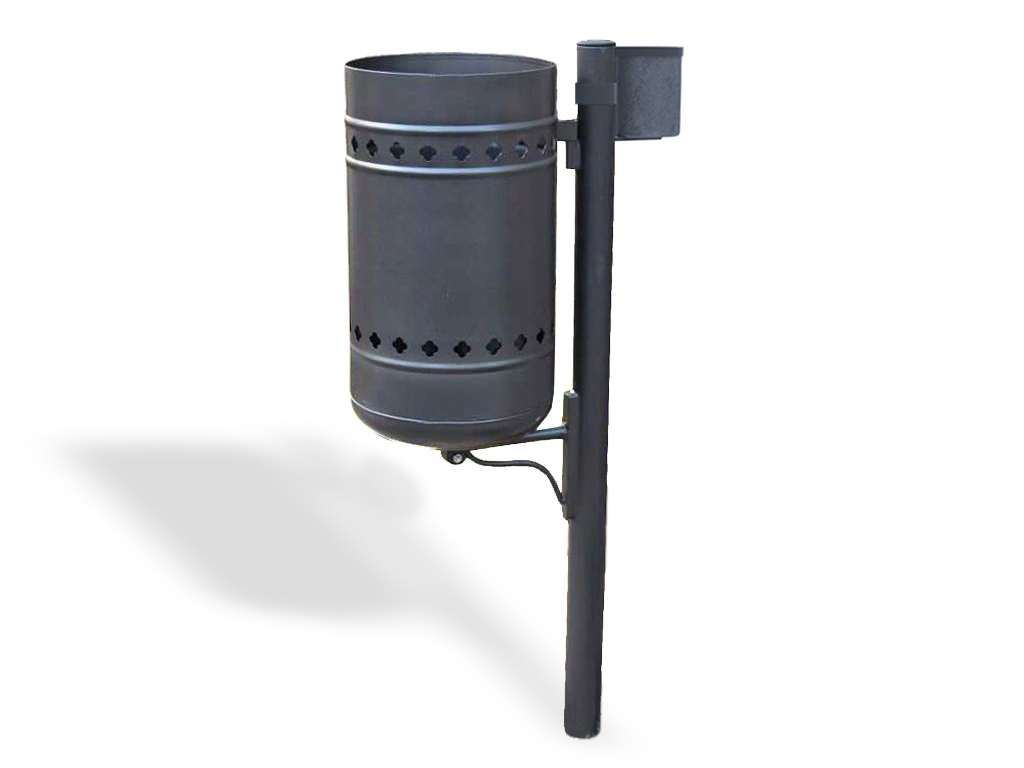 esempio posacenere su palo con cestino ashtray