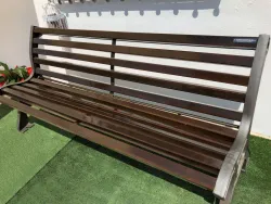 panchina italia con laterali in ghisa e doghe legno pino