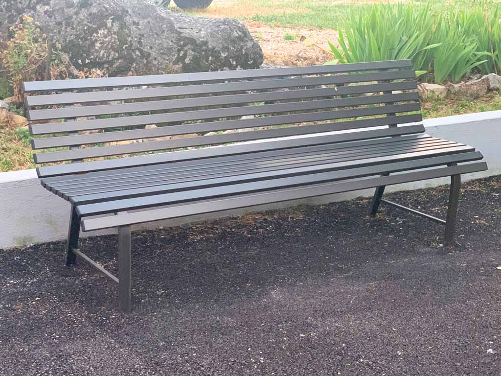 panchina milano acciaio nero antichizzato eurocomitalia cod 310813