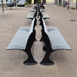 panchina shark e shark smart acciaio verniciato arredo urbano 2