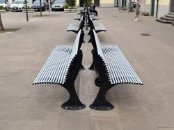 panchina shark e shark smart acciaio verniciato arredo urbano 2