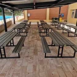 picnic acciaio plastica riciclata banco plastico recyclado