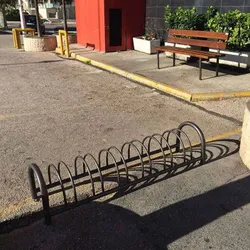 portabici artistico acciaio sei posti economic panchina valencia