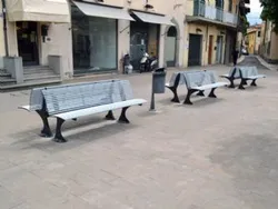 panchina shark e shark smart acciaio verniciato arredo urbano 4