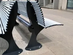 panchina shark e shark smart acciaio verniciato arredo urbano 6