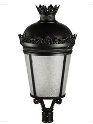 Lanterna artistica tipo imperiale grande con fregi ornamentali in alluminio