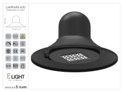 Lampara 630 E-Light Spun Aluminum Lantern