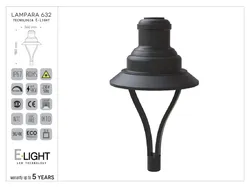 632 lampara tiratura alluminio ottica led osram