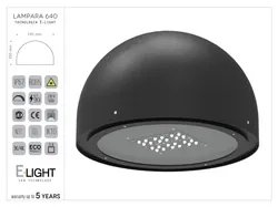 640 lampara tiratura alluminio ottica led osram