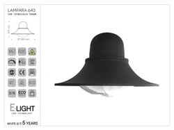 643 lampara tiratura alluminio ottica led osram