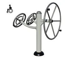 Certified EN 16630 Steel Fitness Equipment for Parks - Accessible and Inclusive Steering Wheel Type accessible and inclusive