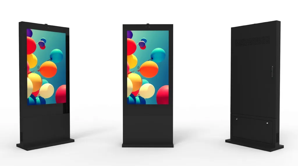 Totem de sinalização digital para exterior com ecrã de 55 polegadas não tátil
