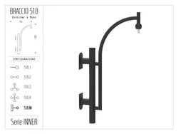 braccio a muro serie inner curco 518