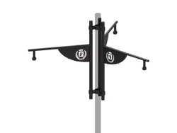 braccio con bandiera acciaio alluminio 509 triplo
